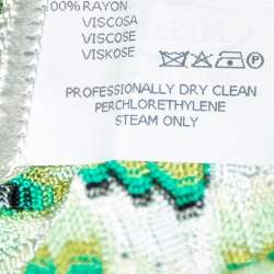 Pre Owned Missoni Green patterned Knit Sleeveless Cardigan S