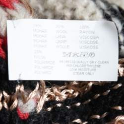 Pre Owned Missoni Beige Stripe Patterned Mohair & Wool Knitted Sweater Dress S