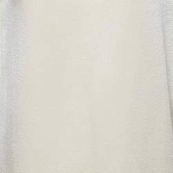 Pre Owned Missoni Cream Patterned Silk Sequin Bow Detail Top S