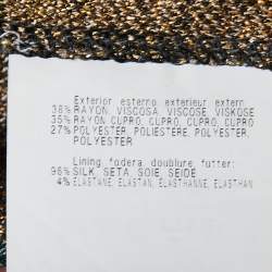 Pre Owned Missoni Multicolor Patterned Lurex Knit Cutout Detail Bodycon Dress M