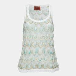 Pre Owned Missoni Multicolor Knit Sleeveless Tank Top L