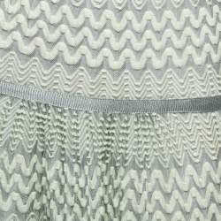 Pre Owned Missoni Mint Green Chevron Knit Backless Mini Dress S