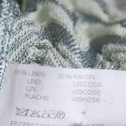 Pre Owned Missoni Mint Green Chevron Knit Backless Mini Dress S
