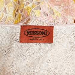 Pre Owned Missoni Multicolor Patterned Knit V-Neck Sleeveless Maxi Dress M