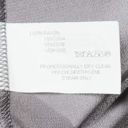 Pre Owned Missoni Metallic Silver Jersey Strapless Top S