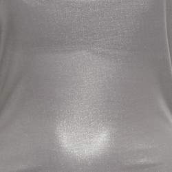 Pre Owned Missoni Metallic Silver Jersey Strapless Top S