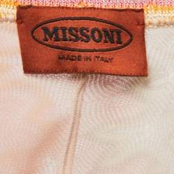 Pre Owned Missoni Multicolor Crochet Knit Maxi Dress S