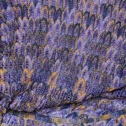 Pre Owned Missoni Purple Lurex Knit Waist Tie Detail Top M