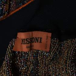 Missoni Multicolor Textured Lurex Knit High Waisted Culottes M