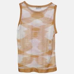Pre Owned Missoni Brown Knit Sleeveless Tank Top M