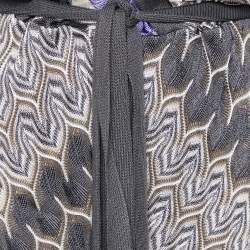 Pre Owned Missoni Multicolour Patterned Knit Sleeveless Maxi Dress M