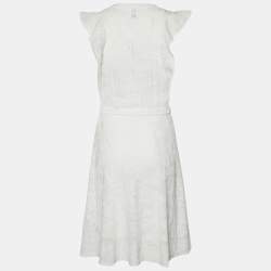 Pre Owned M Missoni White Cotton Knit Sleeveless Mini Dress M