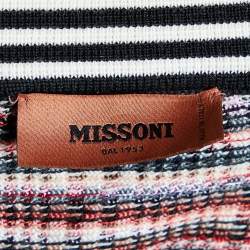 Pre Owned Missoni Red Patterned Wool Knit Mini Dress & Cardigan Set M