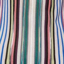 Pre Owned Missoni Multicolor Striped Knit Sleeveless Midi Dress S