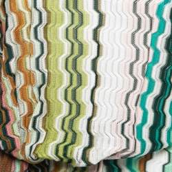 Pre Owned Missoni Multicolor Patterned Knit Tied Waist Cap Sleeve Top S