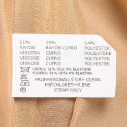 Pre Owned Missoni Gold Patterned Knit Sleeveless Short Dress S