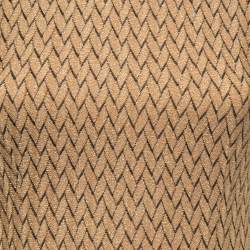 Pre Owned Missoni Gold Patterned Knit Sleeveless Short Dress S