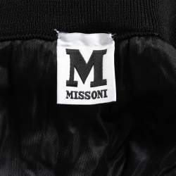 Pre Owned Missoni Black Patterned Knit Maxi Skirt M