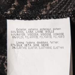 Pre Owned Missoni Black/Beige Patterned Knit Maxi Skirt M