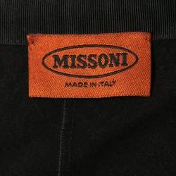 Pre Owned Missoni Black/Beige Patterned Knit Maxi Skirt M