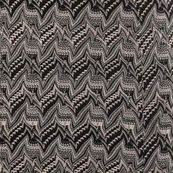 Pre Owned Missoni Black/Beige Patterned Knit Maxi Skirt M