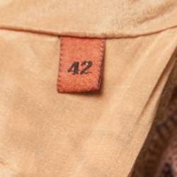 Pre Owned Missoni Multicolor Patterned Wool Knit Sleeveless Midi Dress & Lurex Cardigan M