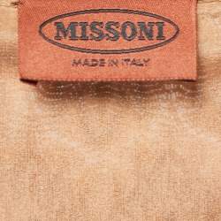 Pre Owned Missoni Multicolor Patterned Wool Knit Sleeveless Midi Dress & Lurex Cardigan M