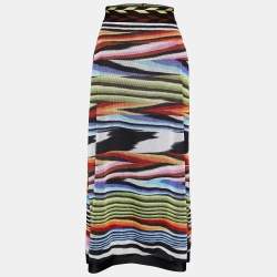 Missoni Multicolor Patterned Knit Maxi Skirt S