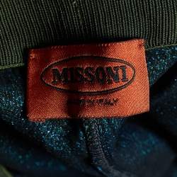 Pre Owned Missoni Multicolor Patterned Lurex Knit Straight Leg Pants S