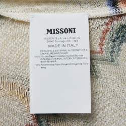 Pre Owned Missoni Multicolor Patterned Knit Button Front A-Line Midi Dress XS