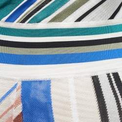Pre Owned Missoni Multicolor Knit Sleeveless Wrap Effect Maxi Dress S