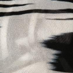 Pre Owned Missoni Black/White Abstract Printed Knit Open Cardigan M
