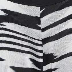 Missoni White/ Black Abstract Pattern Knit Wide Leg Pants M