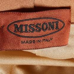 Pre Owned Missoni Light Brown Knit Parallel Pants M