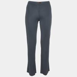 Pre Owned Missoni Grey Knit Straight Leg Pants M