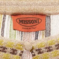 Pre Owned Missoni Multicolor Lurex Knit Kaftan Maxi Dress M