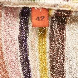 Pre Owned Missoni Multicolor Lurex Knit Kaftan Maxi Dress M