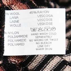 Pre Owned Missoni Multicolor Patterned Lurex Knit Mini Dress S