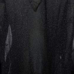 Pre Owned Missoni Black Lurex Knit Open Front Shrug M