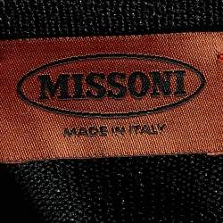 Pre Owned Missoni Black Lurex Knit Open Front Shrug M