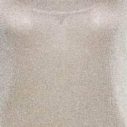 Pre Owned Missoni Gold Lurex Knit Tank Top M