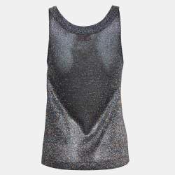 Pre Owned Missoni Multicolor Lurex Knit Tank Top M