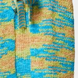 Missoni Multicolor Patterned Wool Blend Open Front Sleeveless Cardigan M