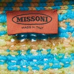 Missoni Multicolor Patterned Wool Blend Open Front Sleeveless Cardigan M