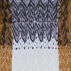 Missoni Brown Patterned Knit Embellished Strap Sleeve Gown S