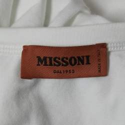 Pre Owned Missoni White Jersey Portofino Print T-Shirt XS