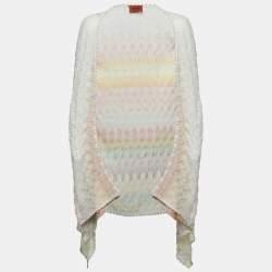 Missoni Multicolor Patterned Knit Open Front Cardigan M