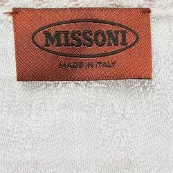 Missoni Multicolor Patterned Knit Open Front Cardigan M