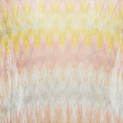 Missoni Multicolor Patterned Knit Open Front Cardigan M
