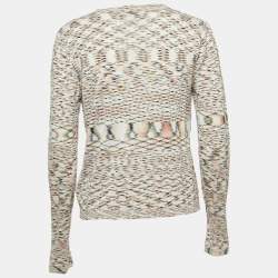 Missoni Multicolor Patterned Knit Buttoned Cardigan L